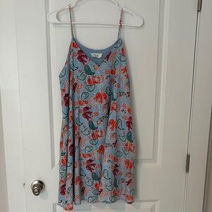 Peach Love California Blue and Multicolor Mini Dress